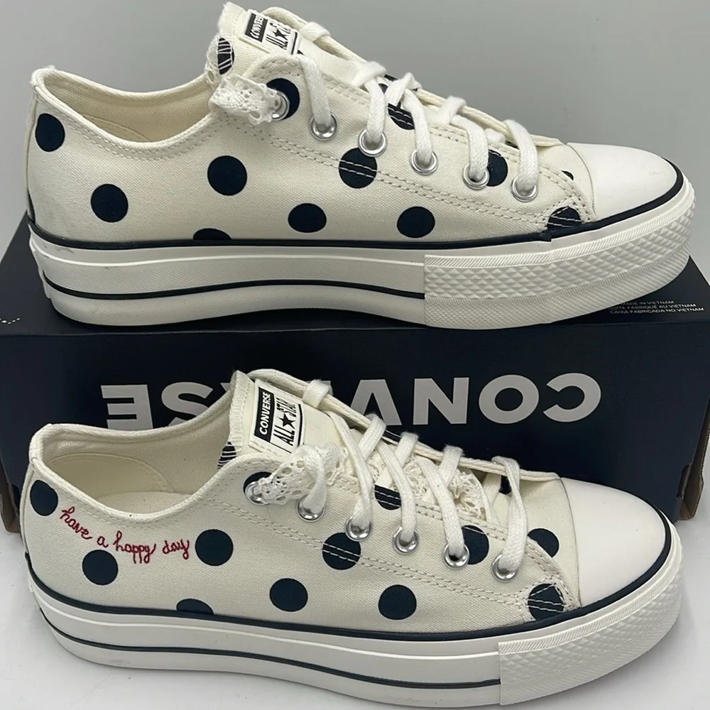 Converse WMNS Polka Dot Platform Sneakers A10689C CTAS LIFT OX
EGRET/BLACK/DAYS - Picture 2 of 16